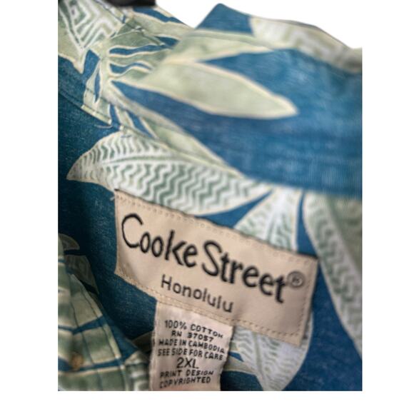 Men’s Cooke Street Honolulu Tropical Hawaiian Button Down Shirt Size 2XL - Picture 3 of 5